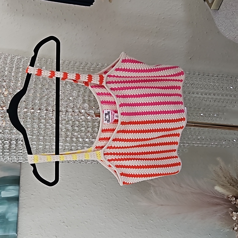 Crochet Multicolor Crop Top